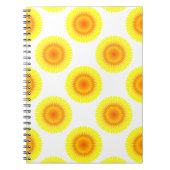 Aangepast zonnebloempatroon notitieboek (Voorkant)