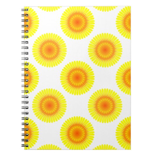 Aangepast zonnebloempatroon notitieboek (Voorkant)