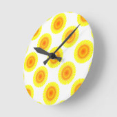Aangepast zonnebloempatroon ronde klok (Hoek)