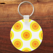 Aangepast zonnebloempatroon sleutelhanger (Voorkant)
