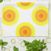 Aangepast zonnebloempatroon theedoek (Gevouwen)