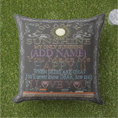 Aangepast zonnezonnescherm voor  krijtborden buitenkussen (Gras)