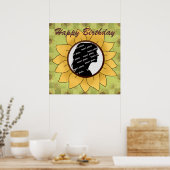 Aangepast zonzonnebloempje Poster (Keuken)