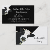 Aangepast zuivelBoerderij Koe Melk Fun Holstein Visitekaartje (Voorkant / Achterkant)