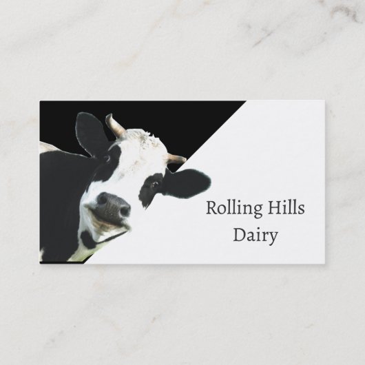Aangepast zuivelBoerderij Koe Melk Fun Holstein Visitekaartje (Achterkant)