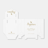 Aangepast zuiver wit gouden duim Manuscript Baptis Bedankdoosjes (Uitgevouwen)