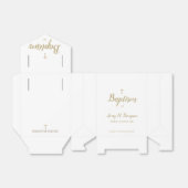 Aangepast zuiver wit gouden handschrift bedankdoosjes (Uitgevouwen)