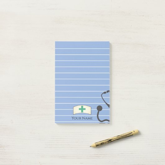 Aangepast zurig Pet Stethoscoop Fun Post-it® Notes (Op bureau)