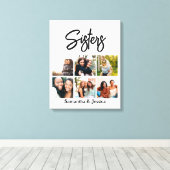 Aangepast zusje script 6 Fotocollage Canvas Afdruk (Insitu (Houten vloer))