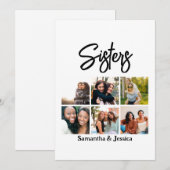 Aangepast zusje script 6 Fotocollage Feestdagenkaart (Voorkant / Achterkant)