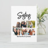 Aangepast zusje script 6 Fotocollage Feestdagenkaart (Staand voorkant)