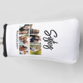 Aangepast zusje script 6 Fotocollage Golfheadcover (Voorkant)
