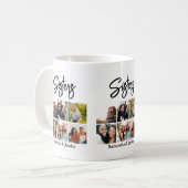 Aangepast zusje script 6 Fotocollage Koffiemok (Voorkant links)