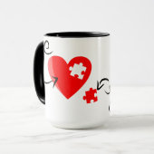 Aangepast zwart 15 oz Ringer Nice Mok ZAZZ_IT (Voorkant links)