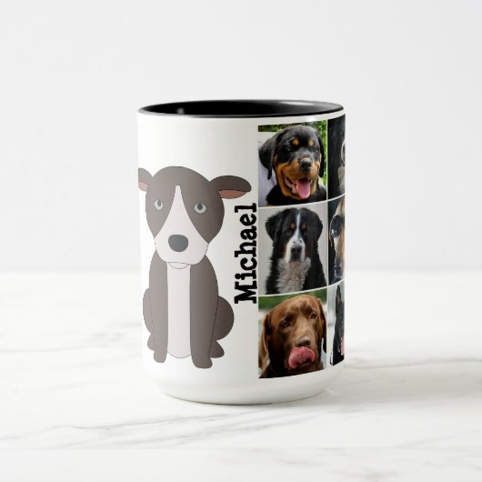 Aangepast zwart 15oz Ringer Mok Big Mutts3 door ZA (Midden)