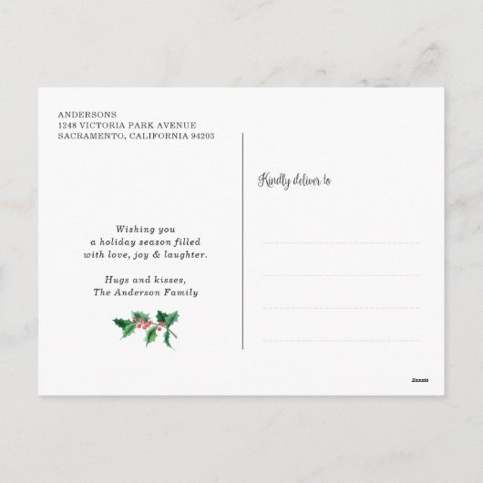 Aangepast zwart 3 Briefkaarten voor prettige feest (Achterkant)