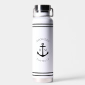 Aangepast zwart ankerembleem waterfles (Achterkant)