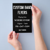 Aangepast zwart Band wit Flyer (Hand)