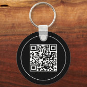 Aangepast zwart bedrijfslogo Qr-code promotie Sleutelhanger (Achterkant)