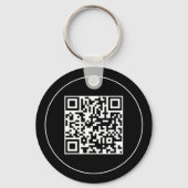 Aangepast zwart bedrijfslogo Qr-code promotie Sleutelhanger (Achterkant)