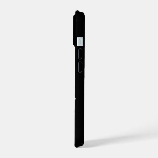 Aangepast zwart bedrijfsmerk met Logo iPhone 15 Case (Linkerkant)