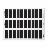 Aangepast zwart bewerkbaar productlabel etiket (Full Sheet)