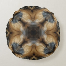 Aangepast zwart-bruin ontworpen ronde Pillow Rond Kussen