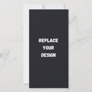 Aangepast zwart eenvoudig ontwerp Voeg foto of tek Aankondiging