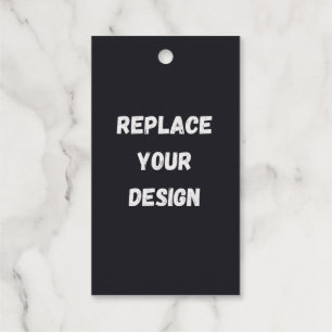 Aangepast zwart eenvoudig ontwerp Voeg foto of tek Cadeaulabels