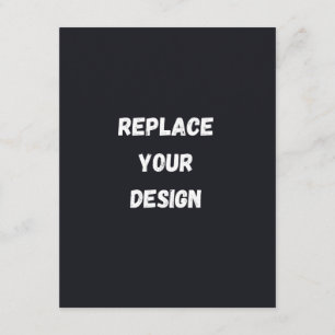 Aangepast zwart eenvoudig ontwerp Voeg foto of tek Informatiekaartje