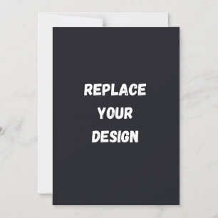 Aangepast zwart eenvoudig ontwerp Voeg foto of tek Magnetische Uitnodiging