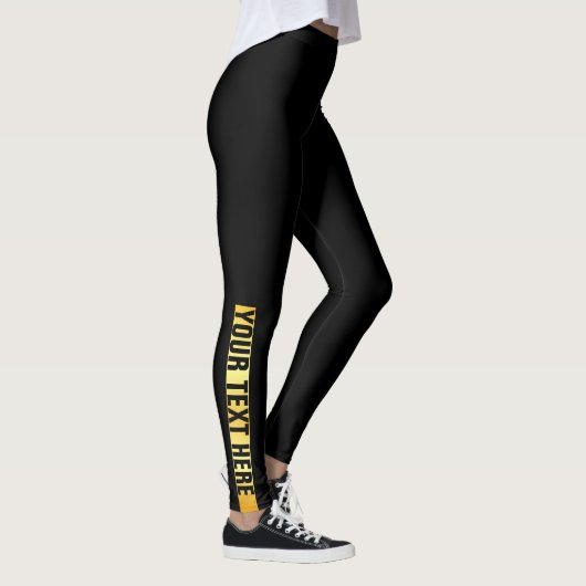 Aangepast zwart en goud toevoegen Sjabloon naam te Leggings (Rechts)