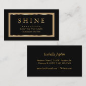 Aangepast zwart en goud visitekaartje (Voorkant / Achterkant)