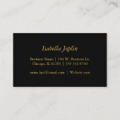 Aangepast zwart en goud visitekaartje (Achterkant)