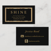 Aangepast zwart en goud visitekaartje (Voorkant / Achterkant)