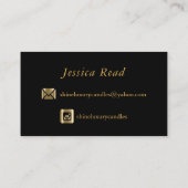 Aangepast zwart en goud visitekaartje (Achterkant)