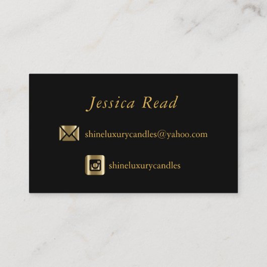 Aangepast zwart en goud visitekaartje (Achterkant)