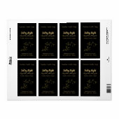 Aangepast zwart- en goudproduct etiket (Full Sheet)