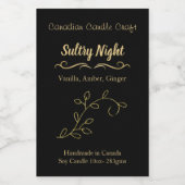 Aangepast zwart- en goudproduct voedselcontainer etiket (Enkel label)