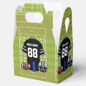 Aangepast zwart en grijs Football Jersey ter plaat Bedankdoosjes (Geopend)