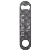 Aangepast zwart- en grijs koolstofvezel-polymeer speed flessenopener (Voorkant)