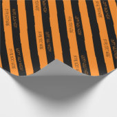 Aangepast zwart en oranje Halloween inpakpapier (Hoek)