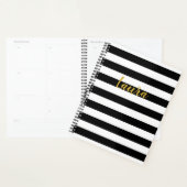 Aangepast zwart en wit gestreept planner (Display)