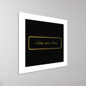 Aangepast, zwart en wit met goudletters folie afdrukken (Laagn)