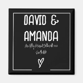 Aangepast- Zwart en Wit Minimalistische Opslag de  Magneet