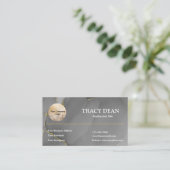 Aangepast zwart en wit, modern visitekaartje (Staand voorkant)