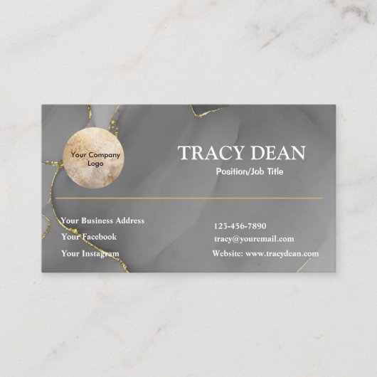 Aangepast zwart en wit, modern visitekaartje (Voorkant)