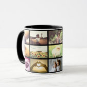 Aangepast zwart fotoraster mok (Voorkant links)