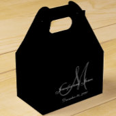 Aangepast zwart-gekleurd monogram bruiloft voor do bedankdoosjes