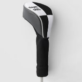 Aangepast zwart geruit  golfheadcover (Schuin)